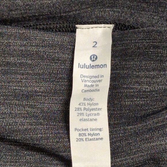 Lululemon Speed Up Tight Grey High Waisted Mid Rise Leggings Side Pockets Size 2 - Picture 7 of 8